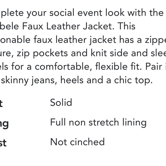 Ebele faux leather jacket by Mo-Ka. Tan, Small. StitchFix. - Picture 6 of 6